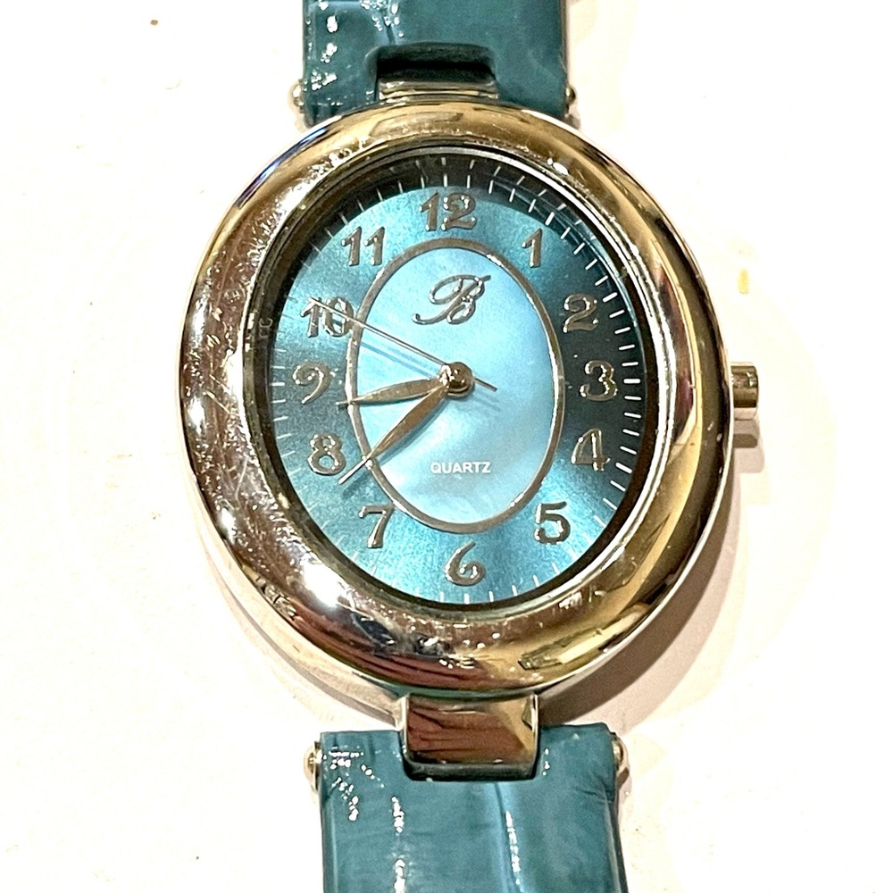 Vintage Burgi Turquoise Colored Watch